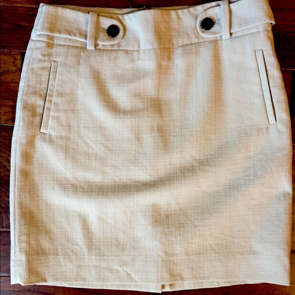Tan Pencil Mini Skirt
